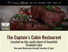 Tablet Screenshot of captainscabinrestaurant.com